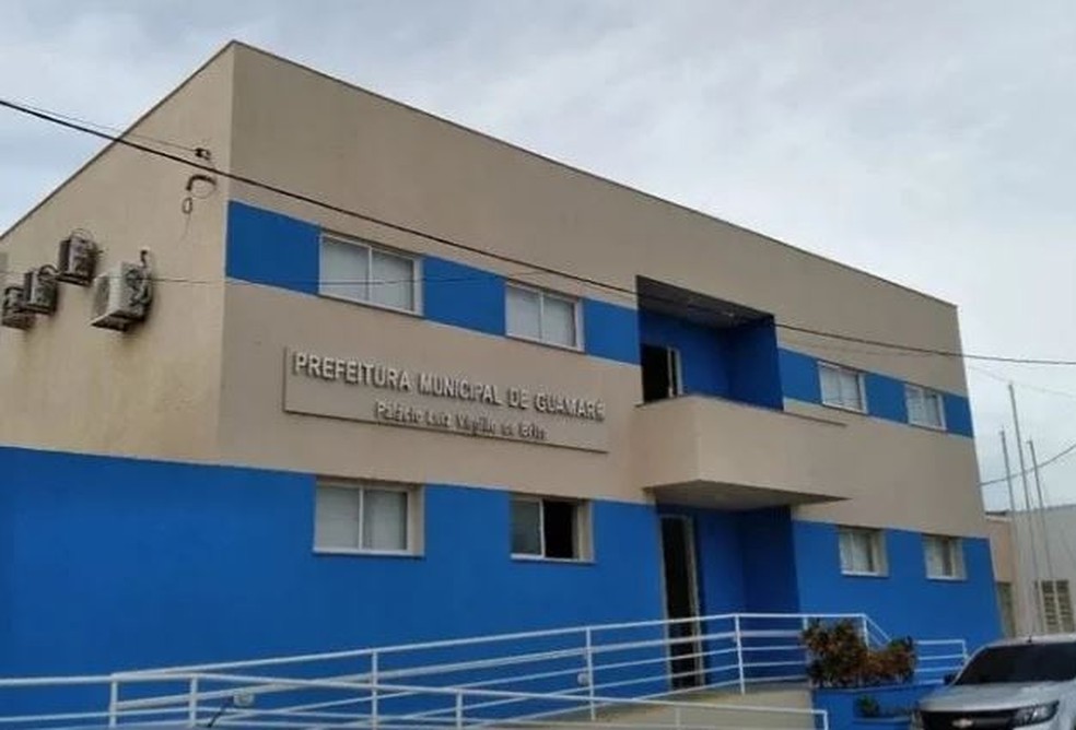 Prédio da prefeitura de Guamaré, no RN — Foto: Divulgação/Site da prefeitura de Guamaré/ARQUIVO