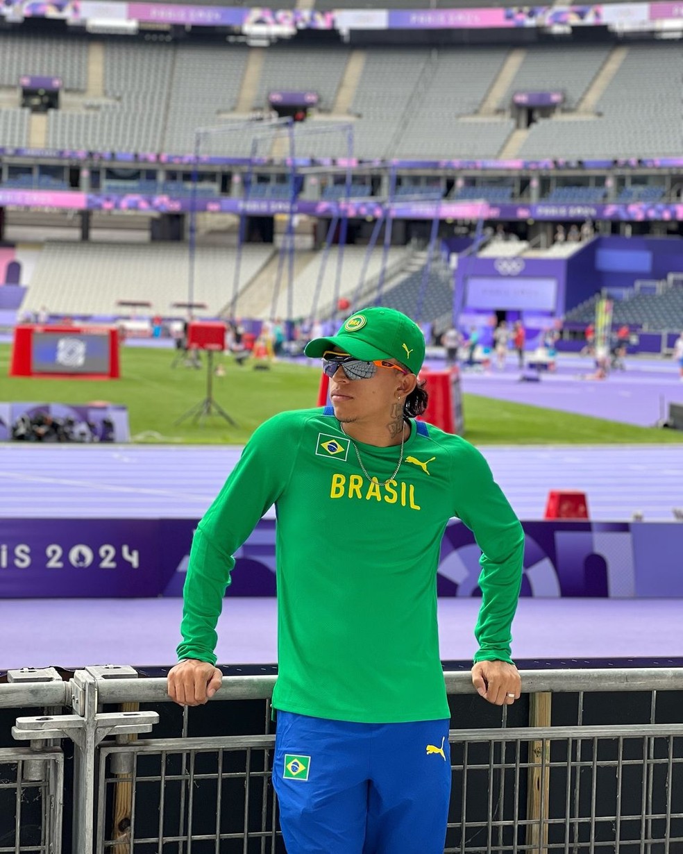 Hygor Gabriel Soares foi reserva da equipe brasileira no revezamento 4x100m nos Jogos Olímpicos de Paris — Foto: Divulgação