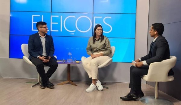 Gabi Trajano (Avante) participa de entrevista no Bom Dia RN — Foto: Fernanda Zauli