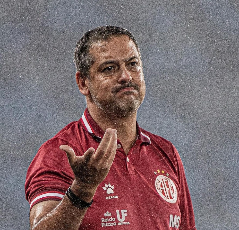 Marquinhos Santos deixa o comando do América-RN — Foto: Guilherme Drovas/@guilhermedrovasfoto