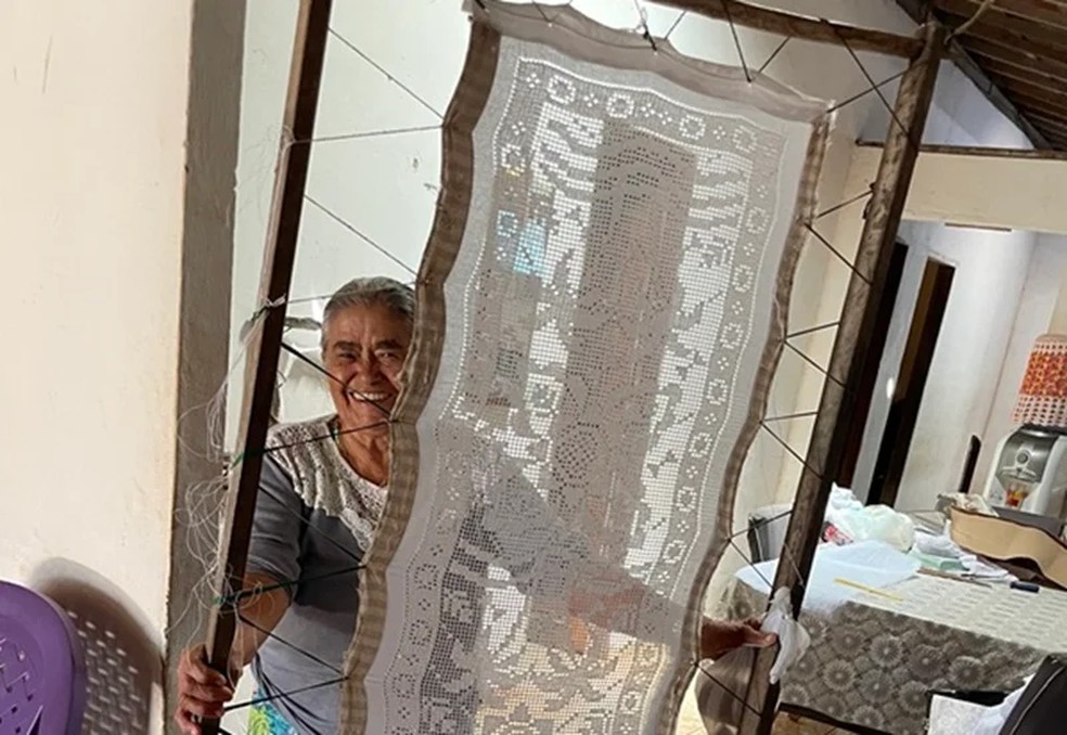 Bordado labirinto foi reconhecido Patrimônio Cultural e Imaterial do RN — Foto: Divulgação