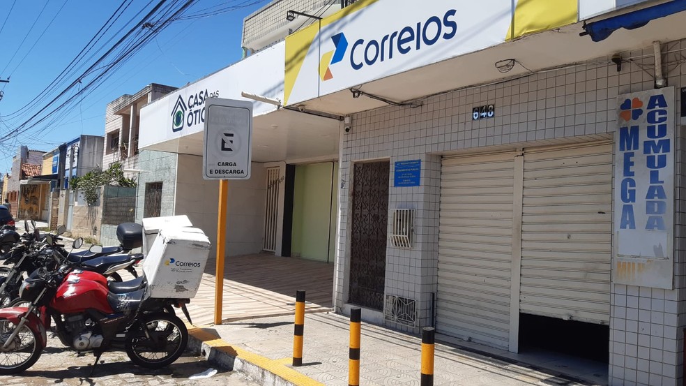Agência dos Correios no Alecrim — Foto: Sérgio Henrique Santos/Inter TV Cabugi