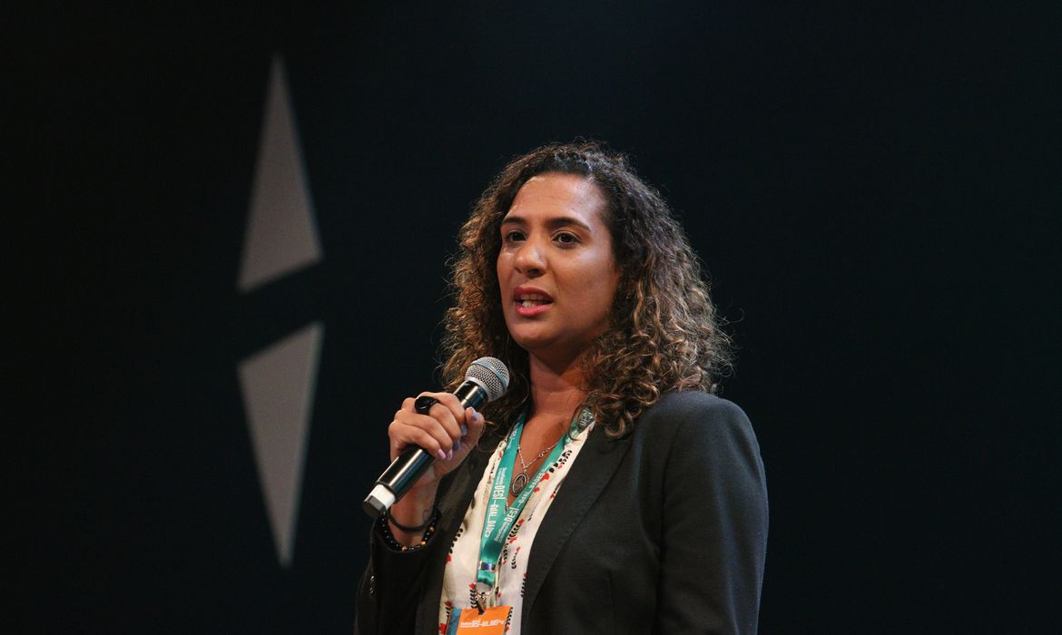 São Paulo, 13/04/2023 - A ministra de Igualdade Racial, Anielle Franco, participa do 12º Congresso GIFE, com o tema Desafiando Estruturas de Desigualdade, no Memorial da América Latina. Foto: Rovena Rosa/Agência Brasil