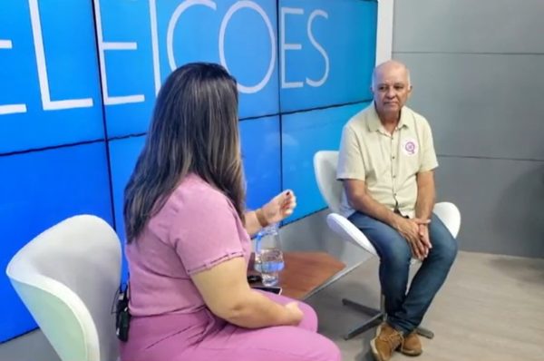 Nando Poeta concede entrevista à Inter TV — Foto: Reprodução/Inter TV Cabugi
