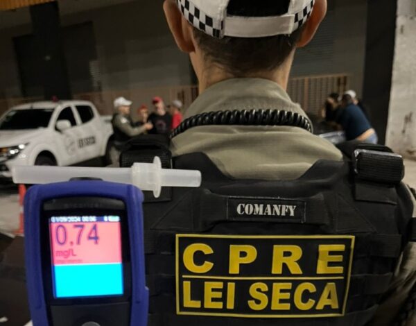 Ações da Seção Lei Seca foram realizadas nas proximidades da Festa do Sabugo, em Parnamirim — Foto: Divulgação/CPRE