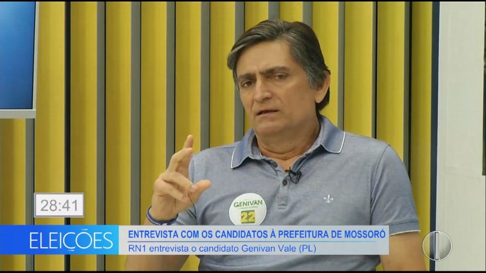 Genivan Vale (PL) concede entrevista ao RN1 — Foto: Inter TV Costa Branca