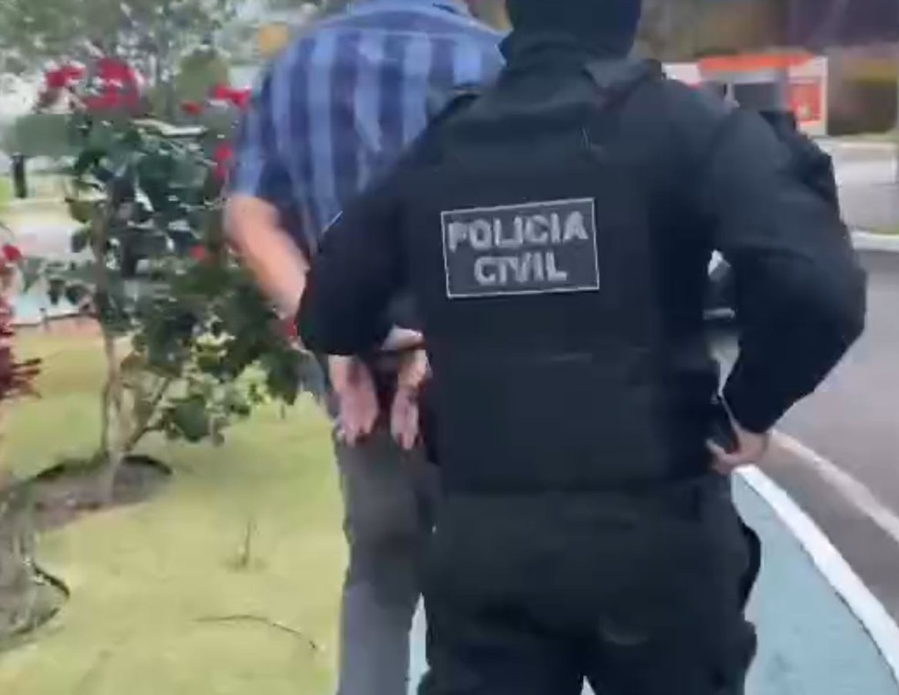 Suspeito foi detido nesta quarta-feira, segundo a Polícia Civil — Foto: Reprodução/Polícia Civil