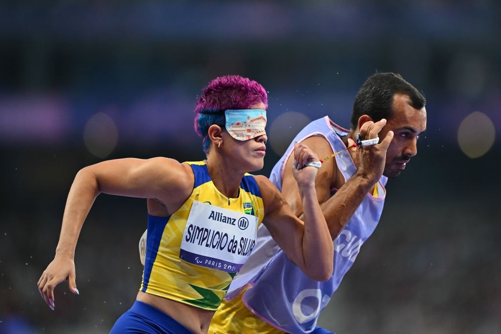 Thalita Simplício em ação em Paris 2024 — Foto: Getty Images