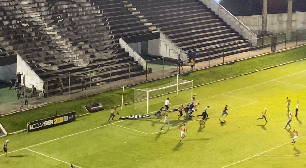 ABC e Remo são punidos por confusão em jogo da Série C — Foto: Augusto César Gomes