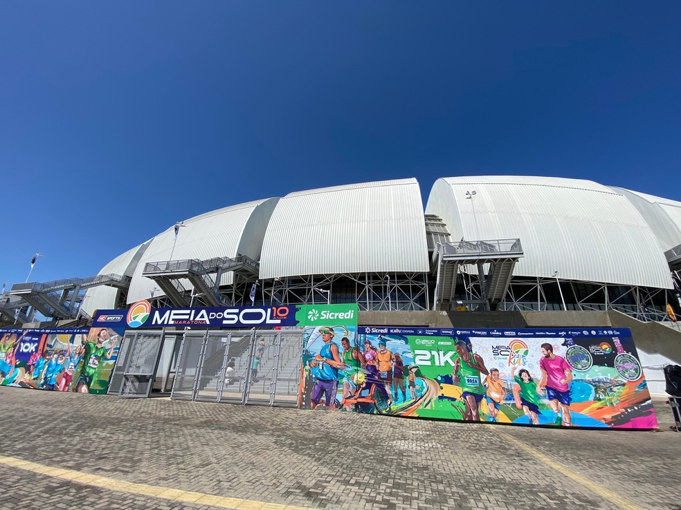 Arena das Dunas, Meia Maratona do Sol — Foto: Augusto César Gomes