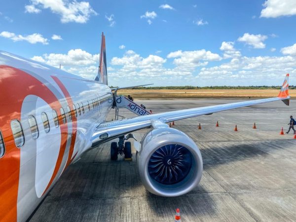 Avião da GOL, Aeroporto de Natal — Foto: Augusto César Gomes
