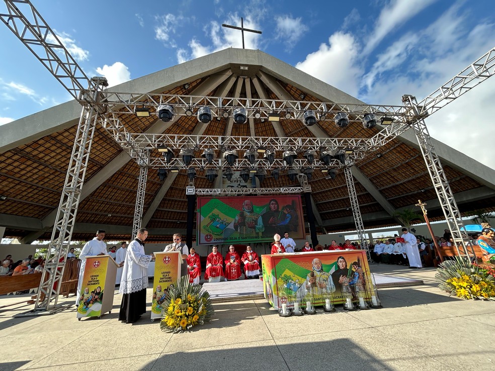 Missa celebra os Mártires de Cunhaú e Uruaçu na Grande Natal — Foto: Lucas Cortez/Inter TV Cabugi