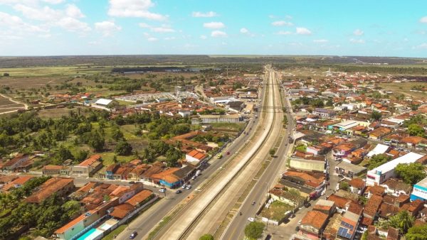 Cidade de Goianinha, às margens da BR-101, na região metropolitana de Natal — Foto: Prefeitura/Divulgação