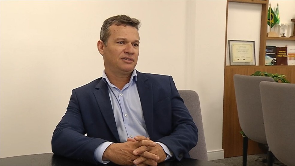 Juiz Felipe Barros, magistrado ameaçado durante audiência de custódia em Natal — Foto: Inter TV Cabugi/Reprodução