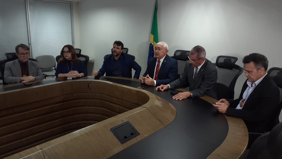 Coletiva de imprensa da Operação de Eleições 2024. — Foto: Pedro Trindade/Inter TV Cabugi
